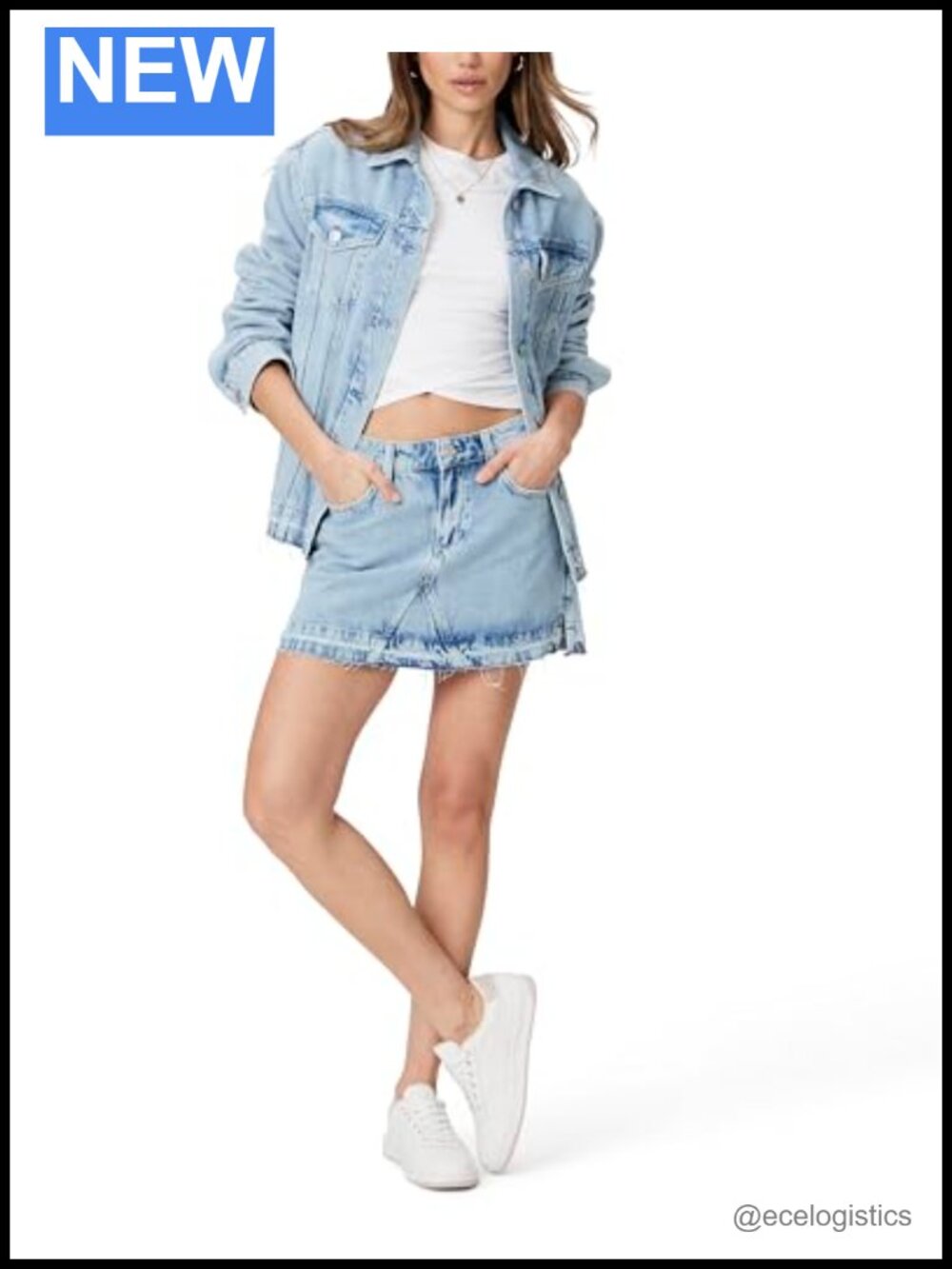 PAIGE Jessie Skirt with Front Cargo Pockets Cotton Blend Mid Rise Casual